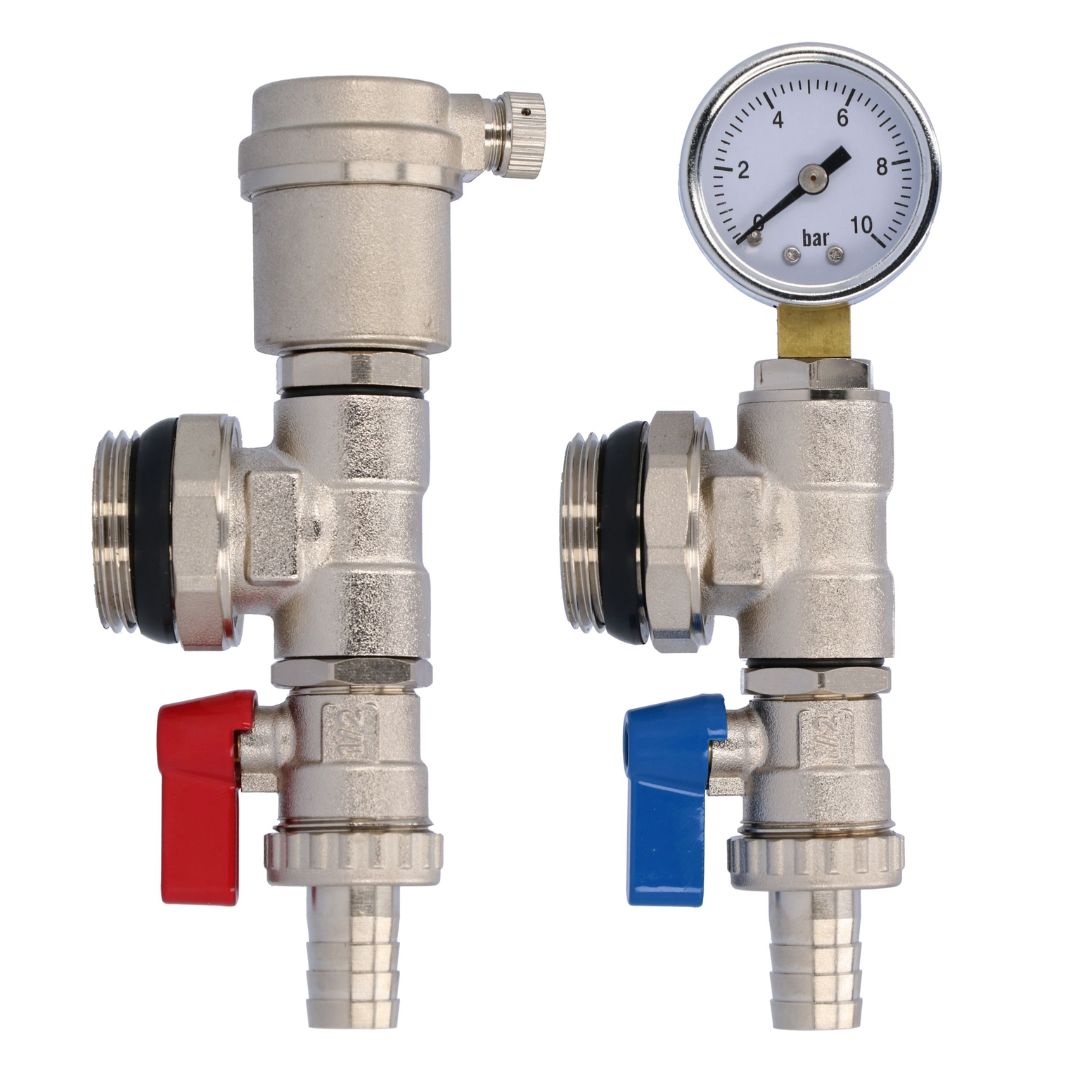 4 Port Manifold 1" - 3/4" Blue Valves