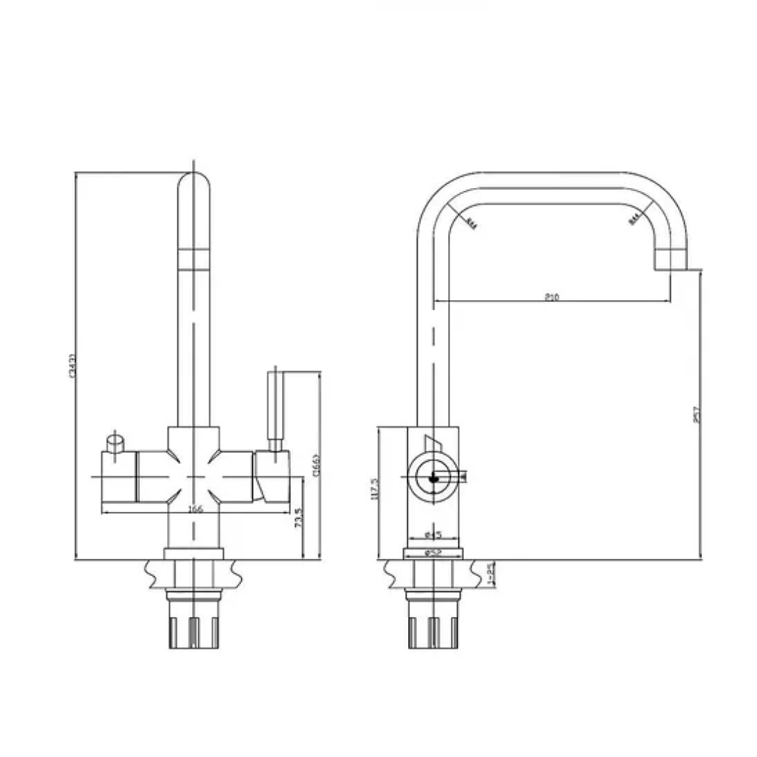 Hot Water Boiler Tap