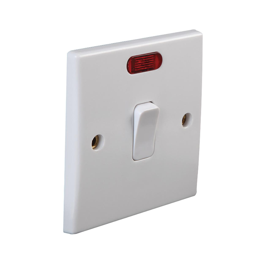 Electrical Plate Switch with Neon