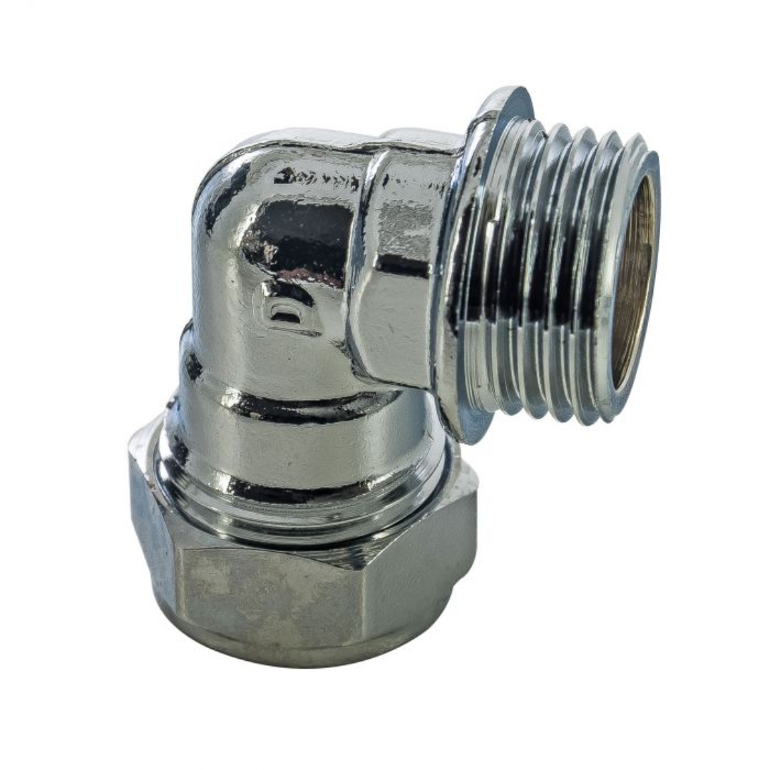 Chrome 90 Degree Male Iron Elbow