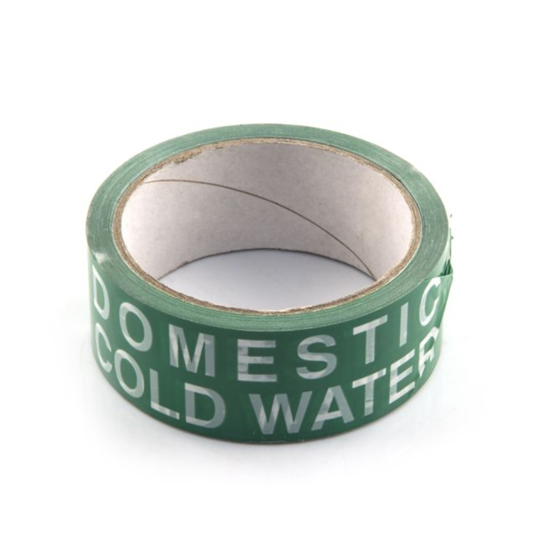 Identification 'Domestic Cold Water' Tape 38mm X 33M
