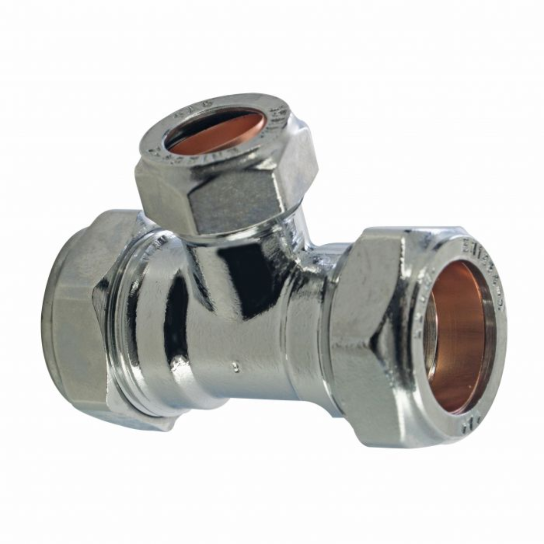 Chrome Reducing Branch Tee