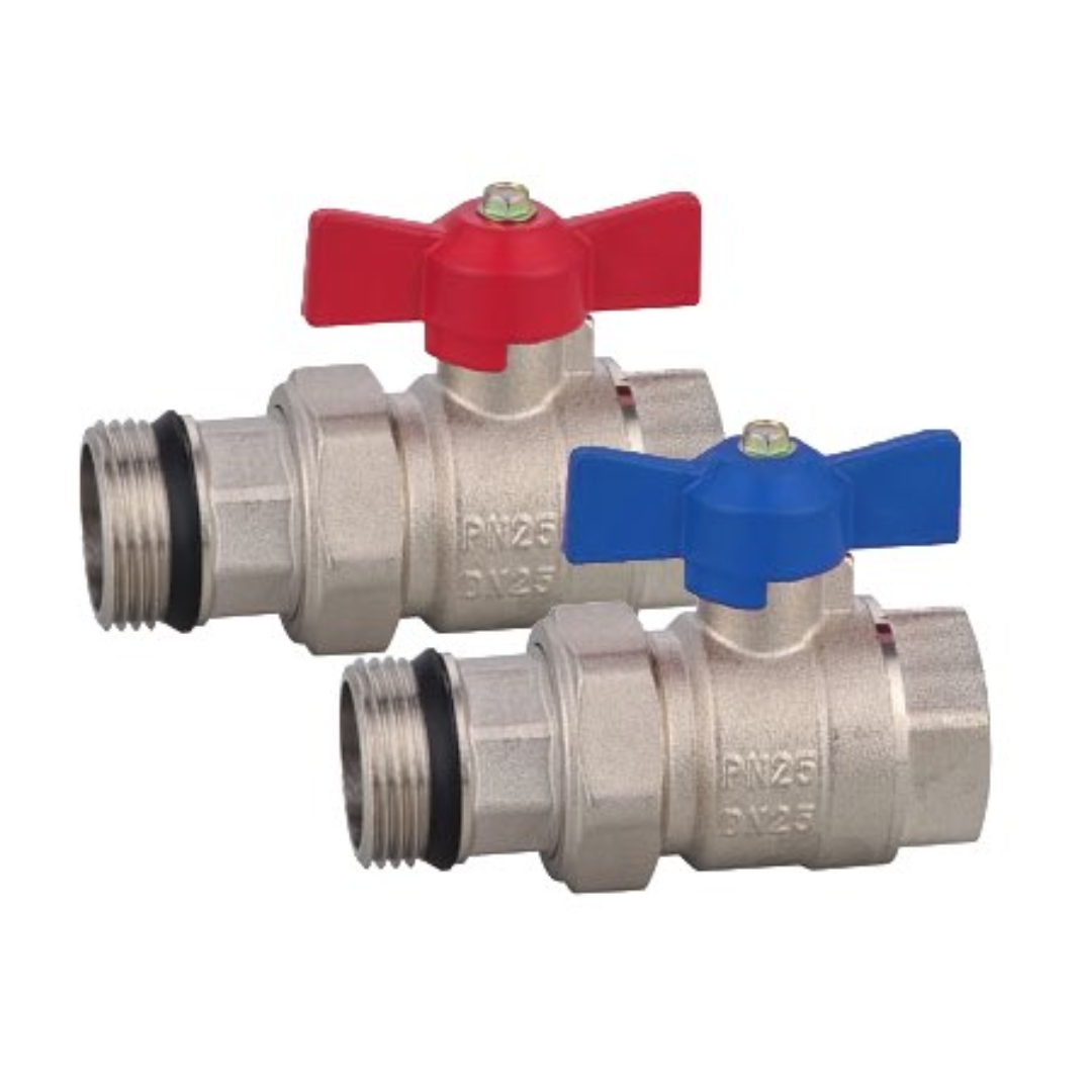 NovaTherm Manifold Ball Valve Set With Temperature Gauge