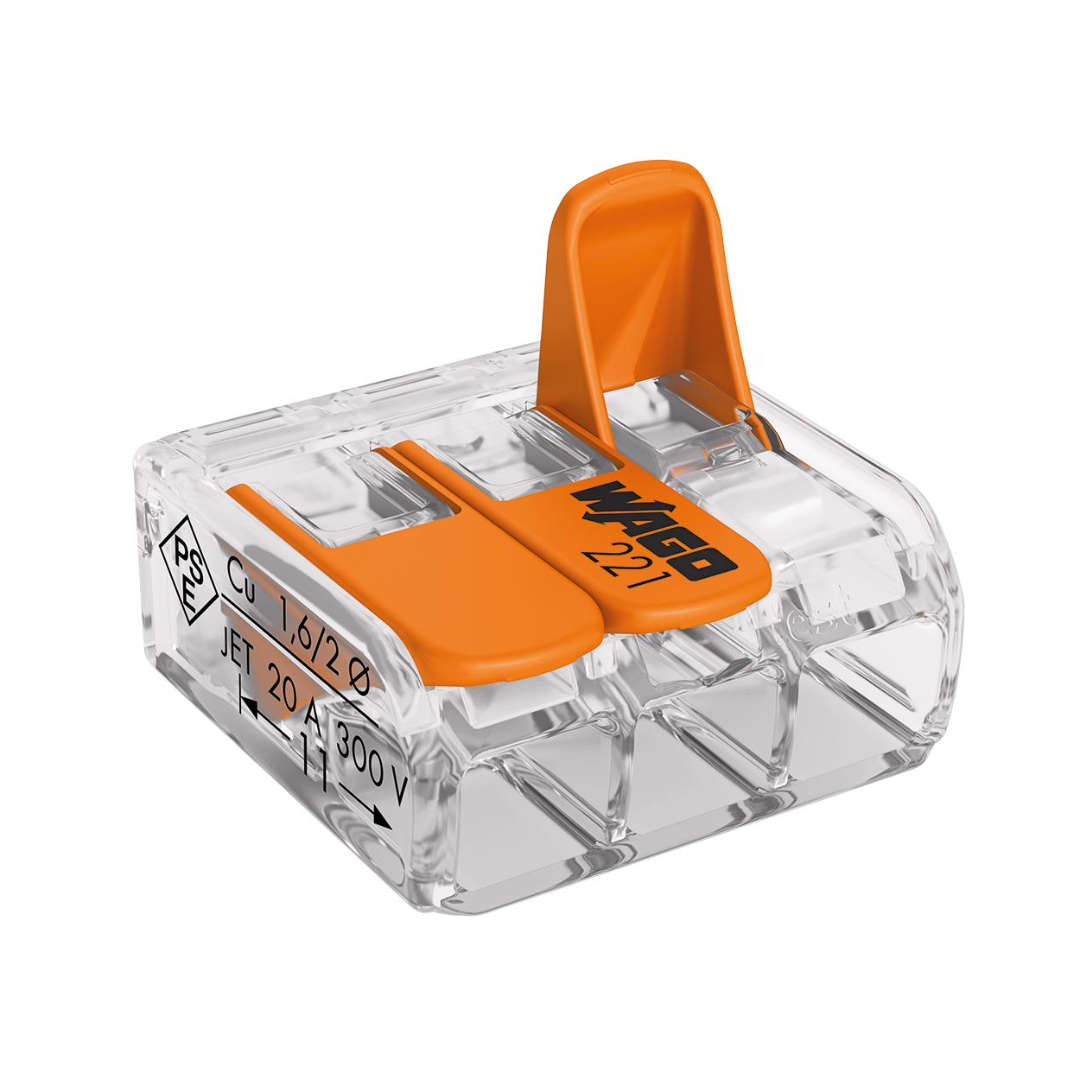 Wago 3 Pole Terminal Block (Pack of 50)