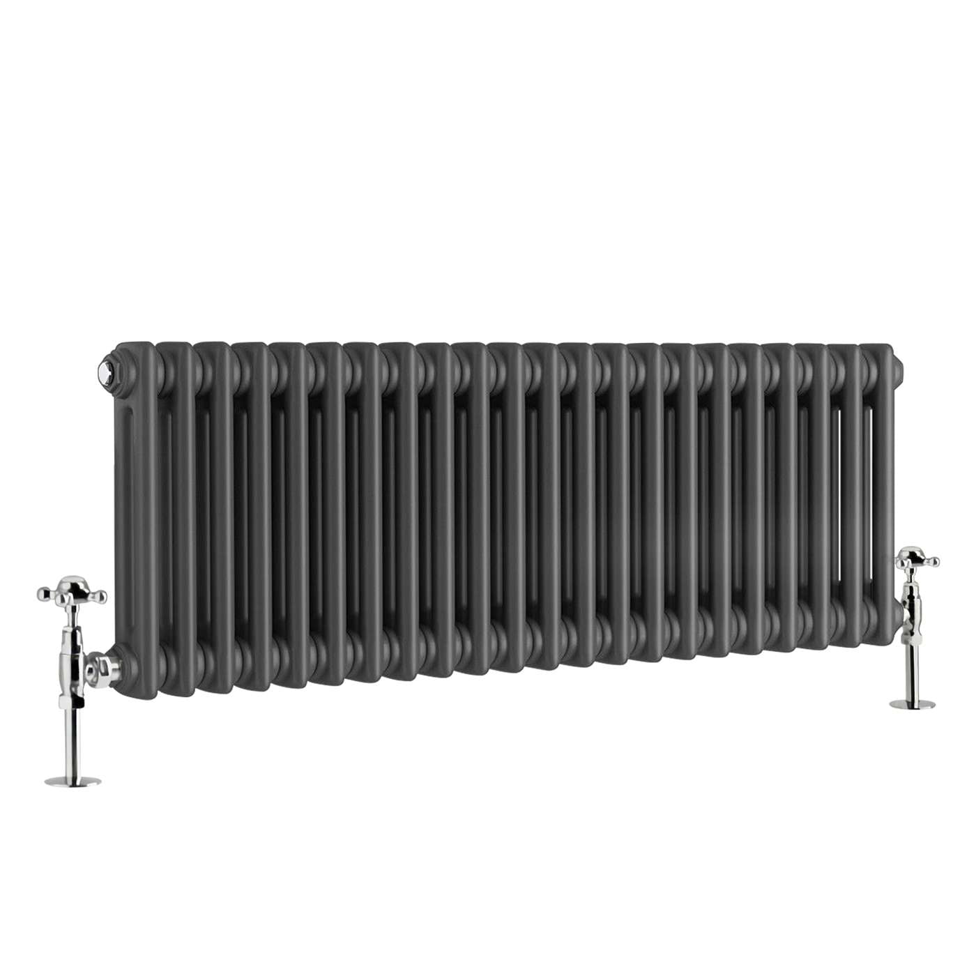 400mm High Anthracite 3 Column Radiator