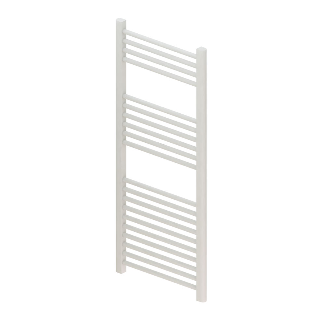 1200mm High Straight Matt White Towel Rail